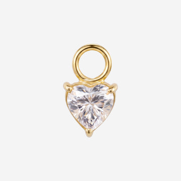 Charm Denim Bling Hoop