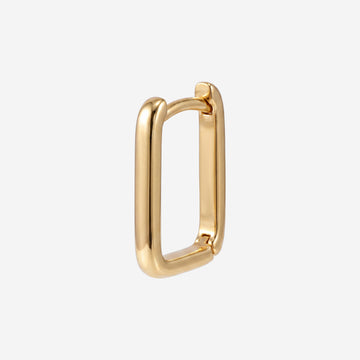 Khuyên Denim Rectangle Hoop