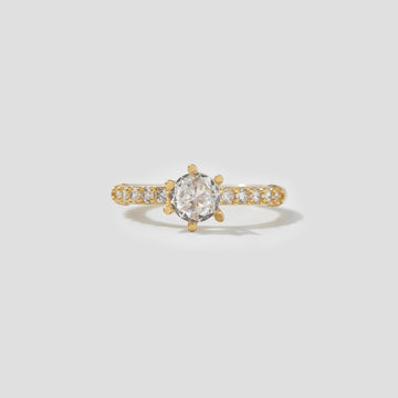 Nhẫn Solitaire Pave CZ