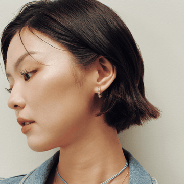 Khuyên Denim Radiant Hoop